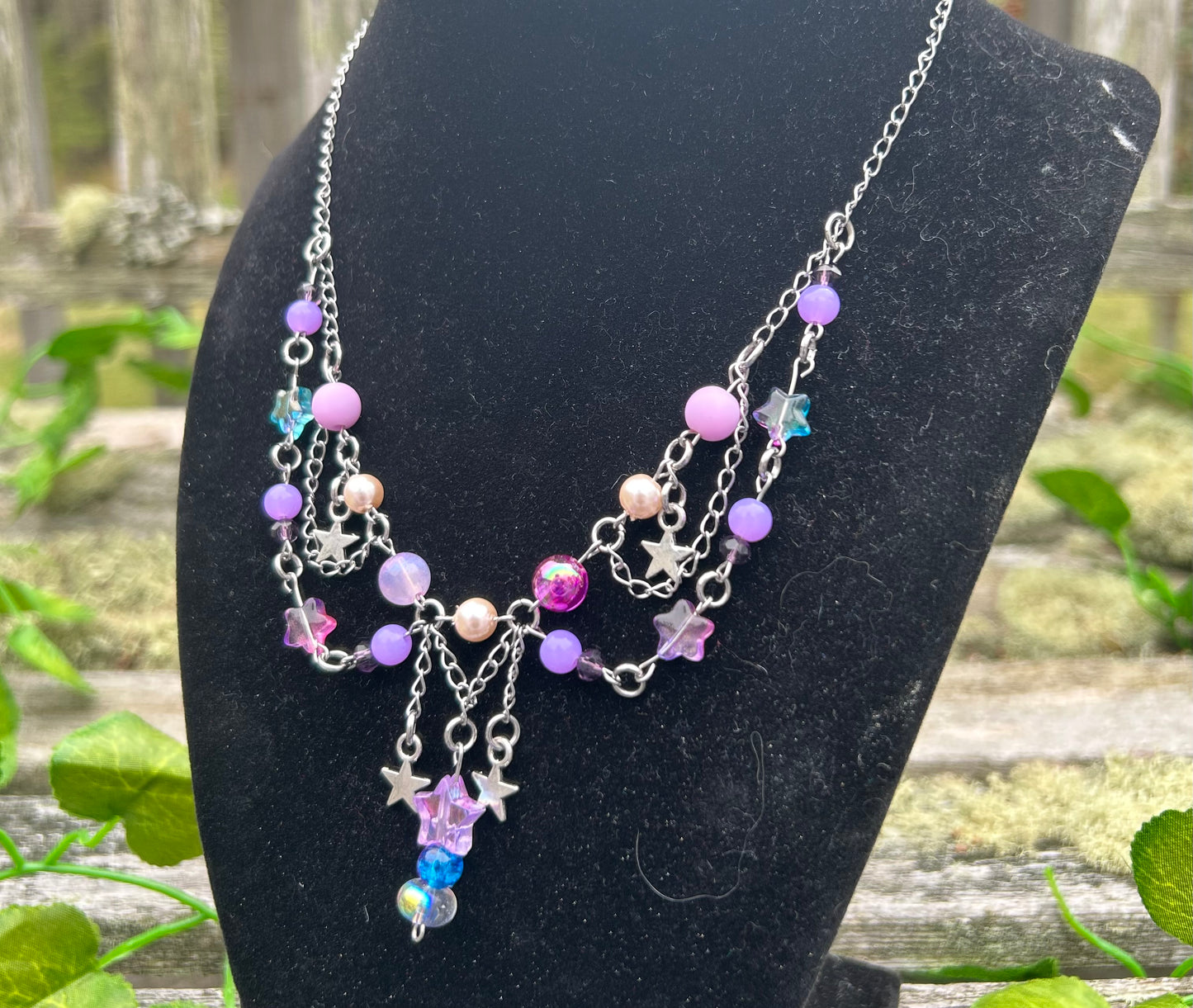 Purple Stardrop Fairy Necklace