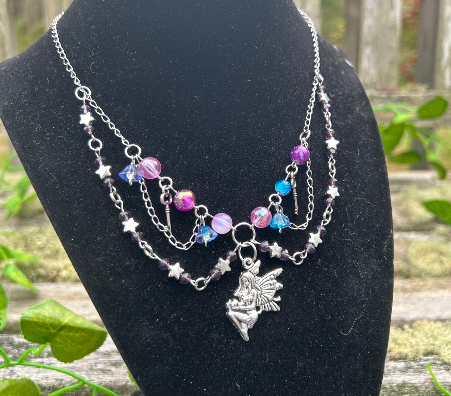 Purple Twinkle Fairy Necklace