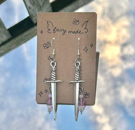 Pink Guardian Fairy Earrings