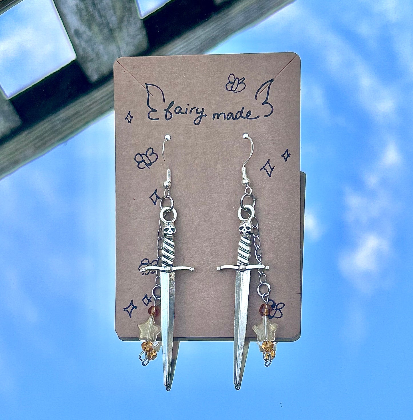 Gold Guardian Fairy Earrings