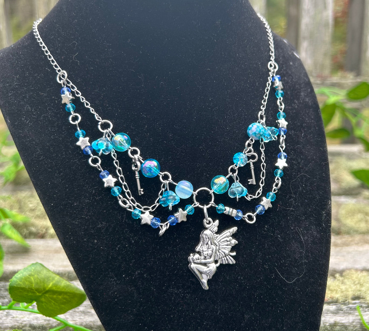 Blue Twinkle Fairy Necklace