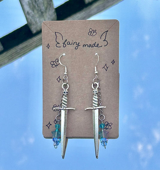 Blue Guardian Fairy Earrings