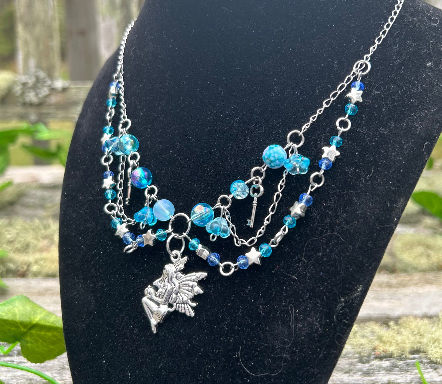 Blue Twinkle Fairy Necklace